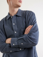 Officine Générale - Jordy Cotton-Twill Polo Shirt - Blue