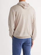 PETER MILLAR - Excursionist Flex Slim-Fit Mélange Merino Wool-Blend Hoodie - Neutrals