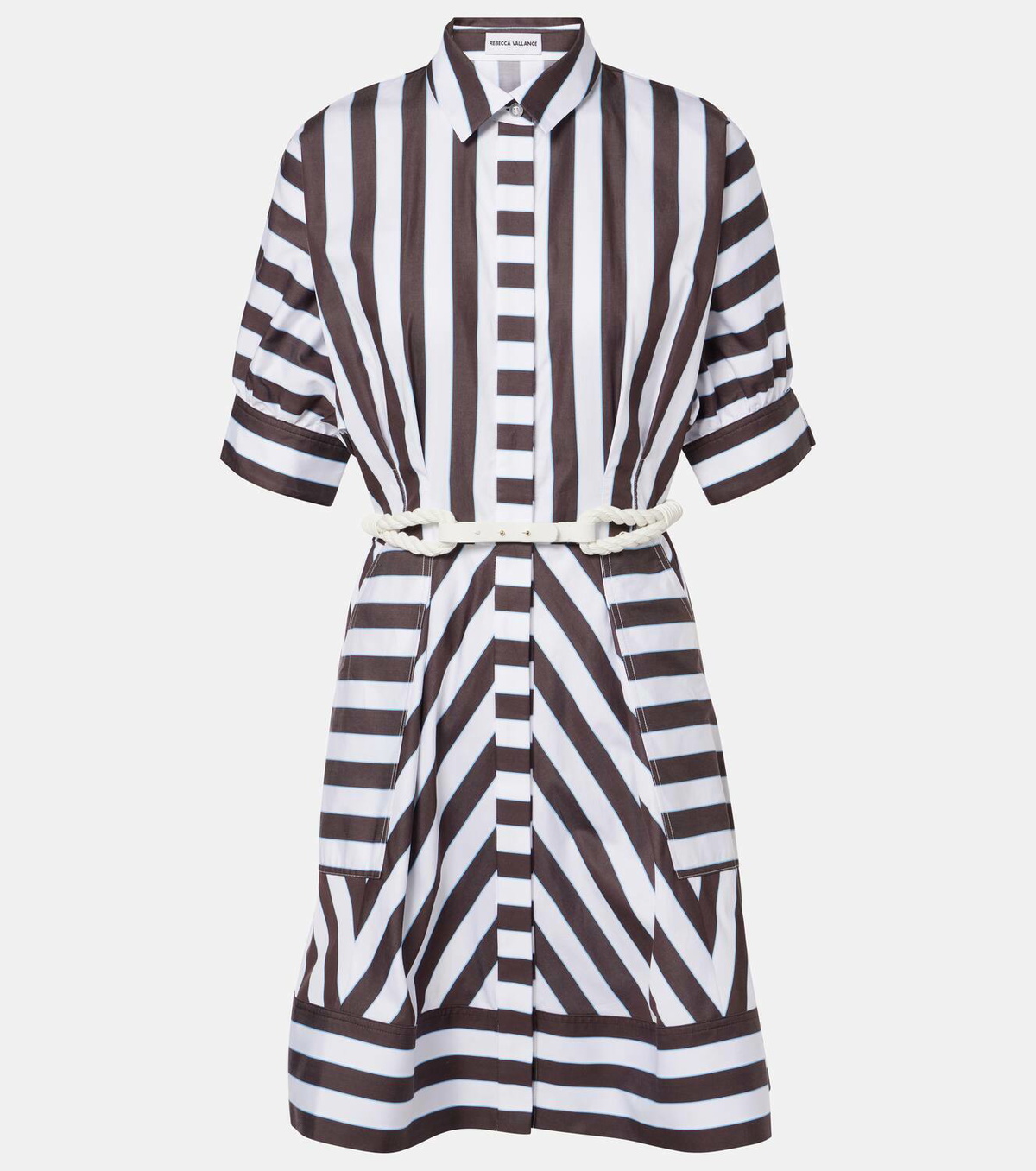 Rebecca Vallance Pippa striped cotton minidress