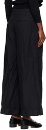 Comme des Garçons Comme des Garçons Black Twill Garment Dyed Trousers
