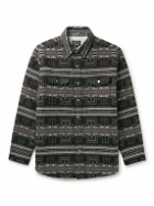 Pendleton - Faux Shearling-Lined Cotton-Jacquard Overshirt - Gray