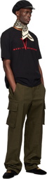 Valentino Khaki Cotton Gabardine Cargo Pants