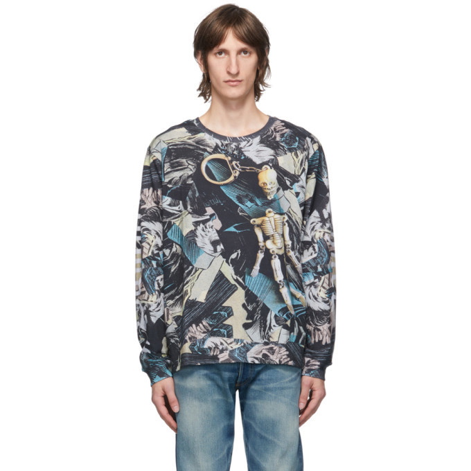 Photo: Vyner Articles Multicolor Digital Comic Long Sleeve T-Shirt