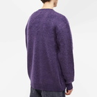 Needles Men's Mohair Solid Cardigan in Purple