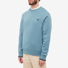 Fred Perry Authentic Men's Crew Neck Sweat in Ash Blue