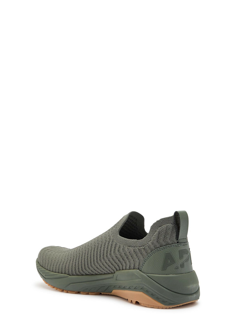 Athletic Propulsion Labs Techloom Traveler Herringbone-knit Sneakers Khaki