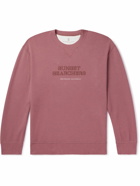 Brunello Cucinelli - Embroidered Logo-Print Cotton-Blend Jersey Sweatshirt - Pink