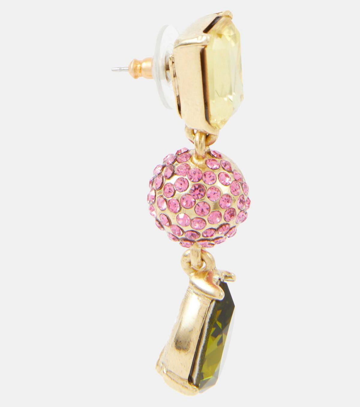 Oscar de la Renta Crystal-embellished drop earrings