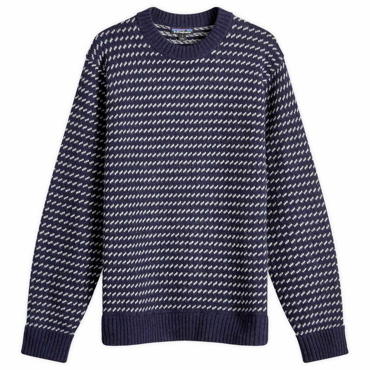 Photo: Patagonia Men's Recycled Wool Crew Knit in Classic Navy
