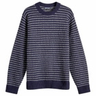 Patagonia Men's Recycled Wool Crew Knit in Classic Navy