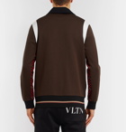 Fendi - Logo-Trimmed Panelled Stretch-Jersey Track Jacket - Black