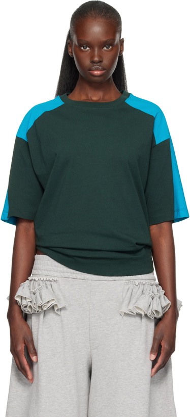 Photo: Dries Van Noten Green & Blue Loose Fit T-shirt