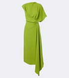 Roksanda Elva asymmetric crêpe midi dress