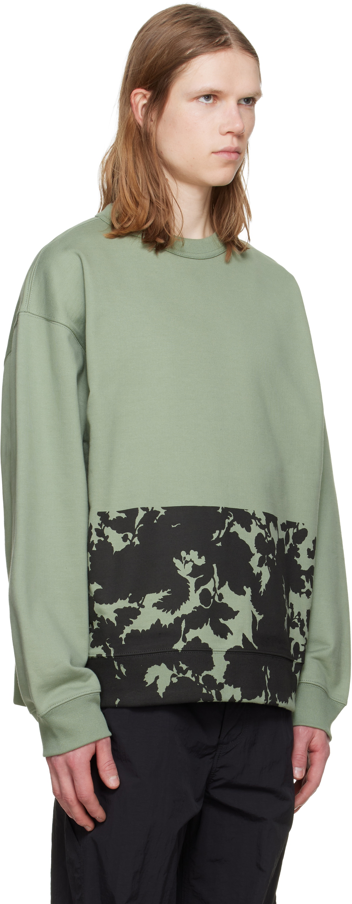 Dries Van Noten Green Floral Sweatshirt