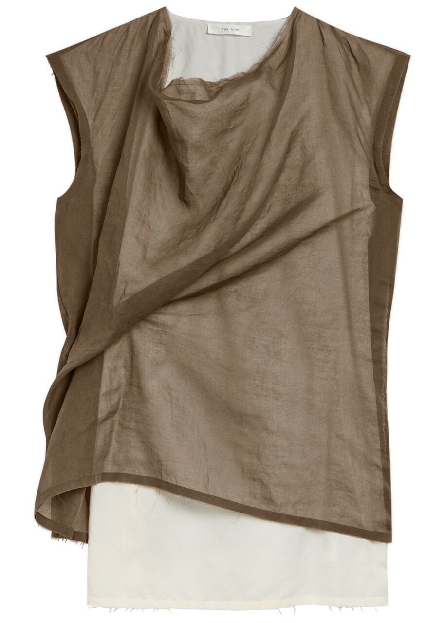 The Row Jaylen linen and cotton-blend top The Row