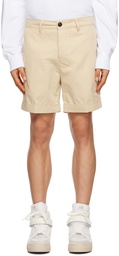 AMI Paris Beige Rolled Shorts