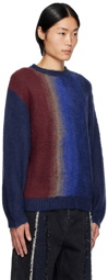 JieDa Navy & Burgundy Gradation Sweater