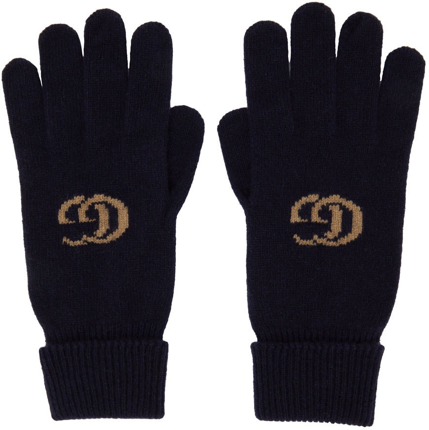 Photo: Gucci Navy Cashmere GG Gloves