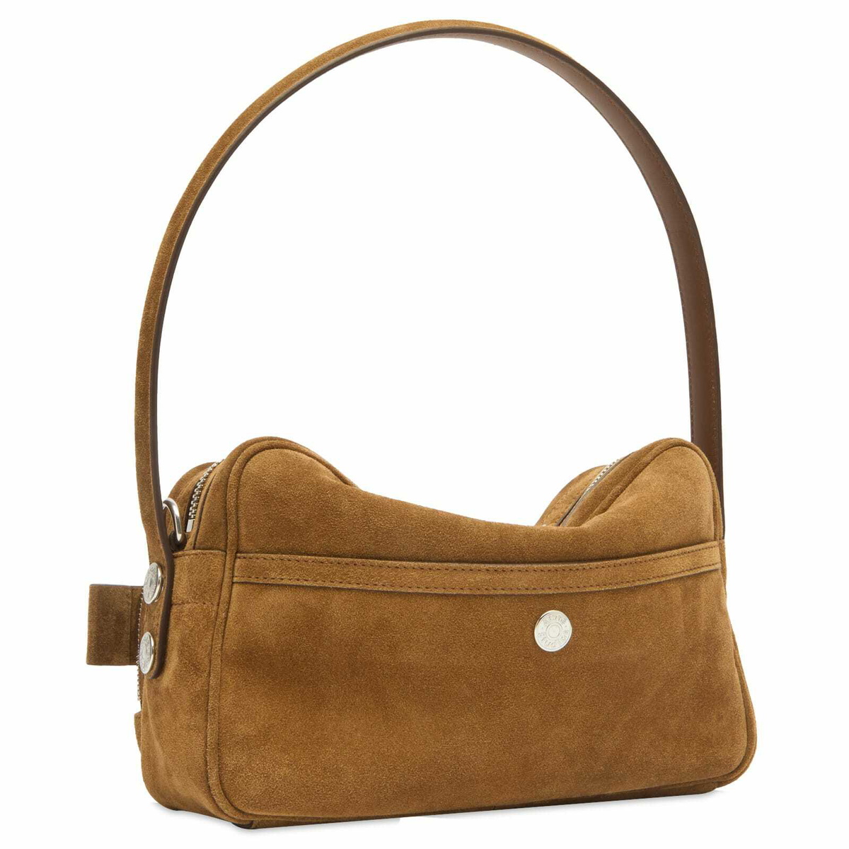 Acne Studios Women's Camero Party Suede Bag in Cognac Brown 