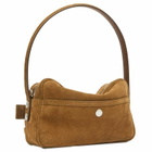 Acne Studios Women's Camero Party Suede Bag in Cognac Brown 