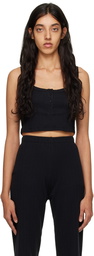 LESET Black Cropped Tank Top