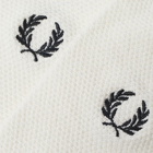 Fred Perry Authentic Men's Tipped Sock in Snow White/Black