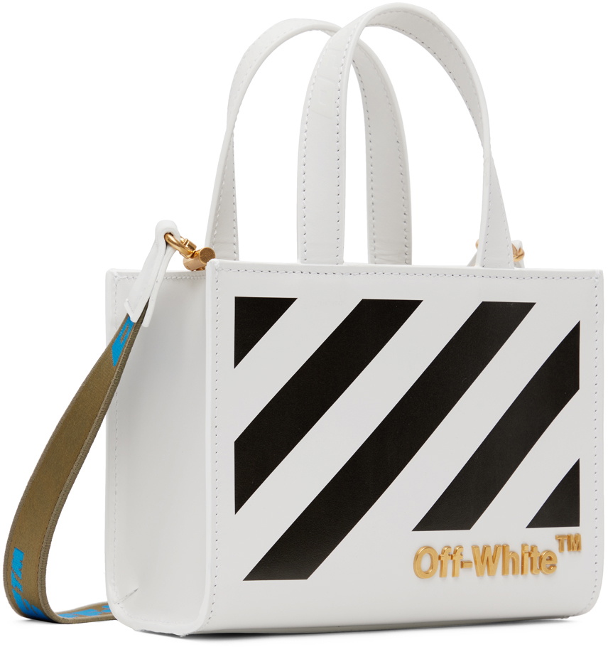 ショルダーバッグ Off-White OWNA198F22LEA004 DIAG HYBRID SHOP 18 LETTERING Bag Off-White White Diag Hybrid Shop 18 Lettering Tote Off-White