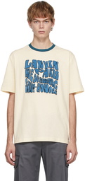 Lanvin Beige Flocked Logo T-Shirt