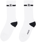 AMIRI White & Black M.A. Embroidery Socks