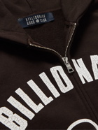 Billionaire Boys Club - Logo-Print Cotton-Jersey Zip-Up Hoodie - Brown