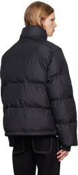 Courrèges Black Embroidered Logo Puffer Jacket