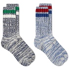Anonymous Ism Men's Remining A 2P Box Sock in Assorted Mix