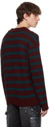 Andersson Bell Burgundy & Blue Stripe Sweater