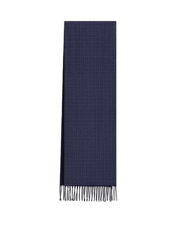 Photo: Ferragamo Mens Double face scarf in Blue