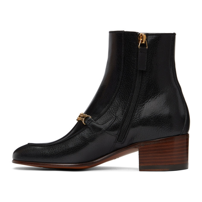 Gucci Black Interlocking G Chain Ankle Boots Gucci Gucci Black Interlocking G Chain Ankle Boots Gucci