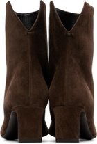 KHAITE Brown Ona Ankle Boots