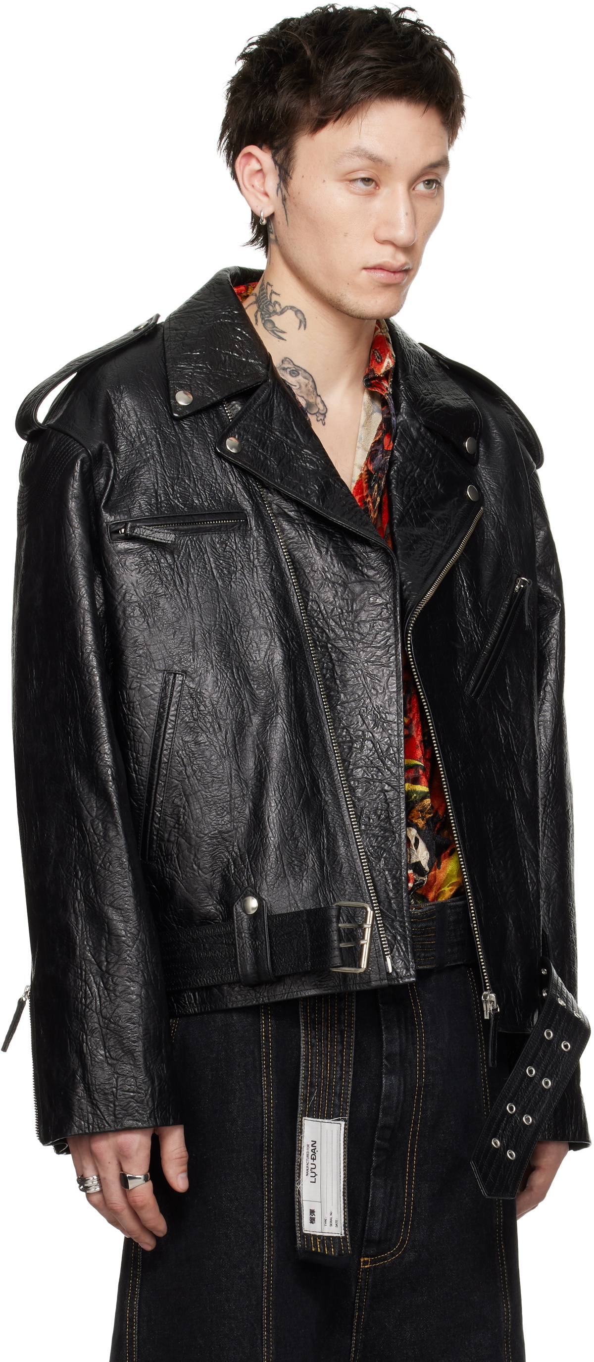 LU'U DAN Black L-D Perfecto Leather Jacket