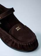 Miu Miu Suede Mary Jane Loafers