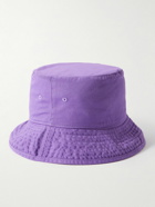 Acne Studios - Logo-Appliquéd Garment-Dyed Cotton-Twill Bucket Hat - Purple