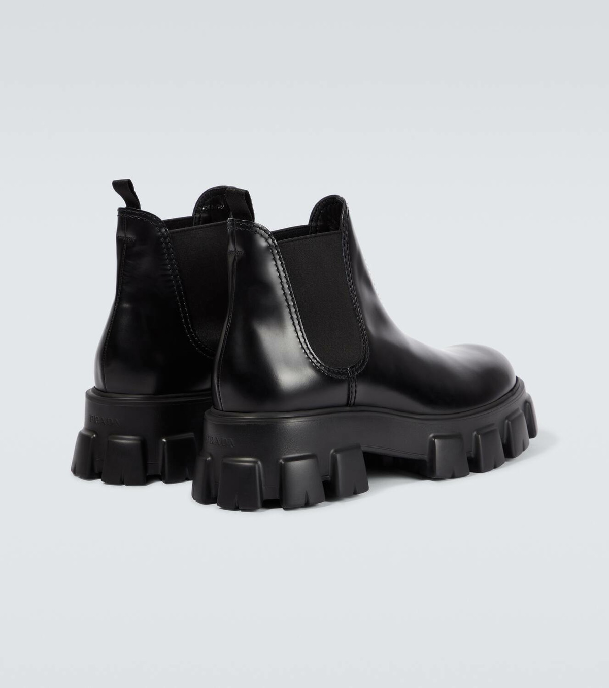 Prada Monolith leather Chelsea boots