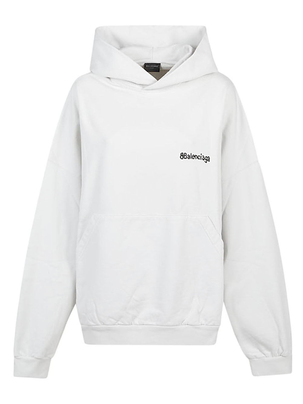 Balenciaga Distressed Blurry Logo Hoodie Grey - US