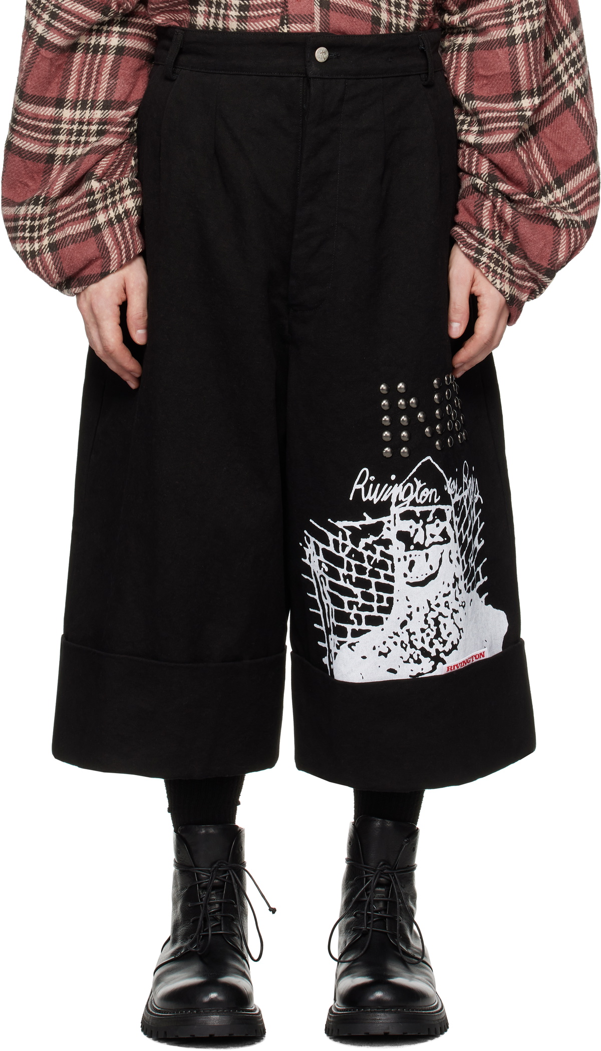 Rivington Roi Rebis Black 'INRI' Shorts