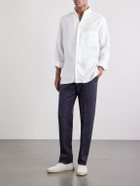 Zegna - Straight-Leg Linen-Twill Trousers - Blue