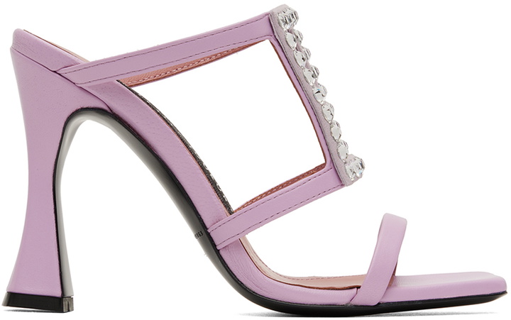 Photo: Les Petits Joueurs Purple Hoya Heeled Sandals