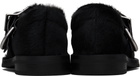 Martine Rose Black Bulb Toe Buckle Loafers