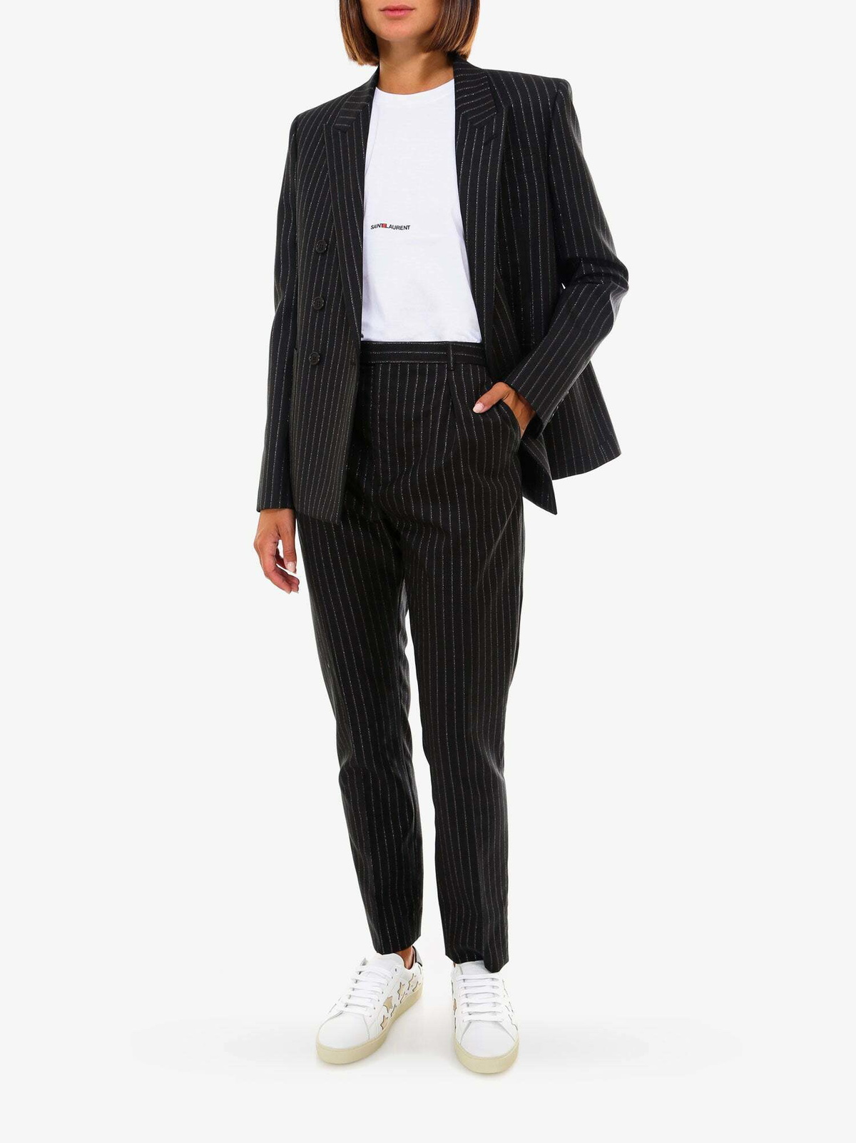 Saint Laurent   T Shirt White   Womens