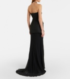 Sportmax Pinne silk-trimmed maxi dress