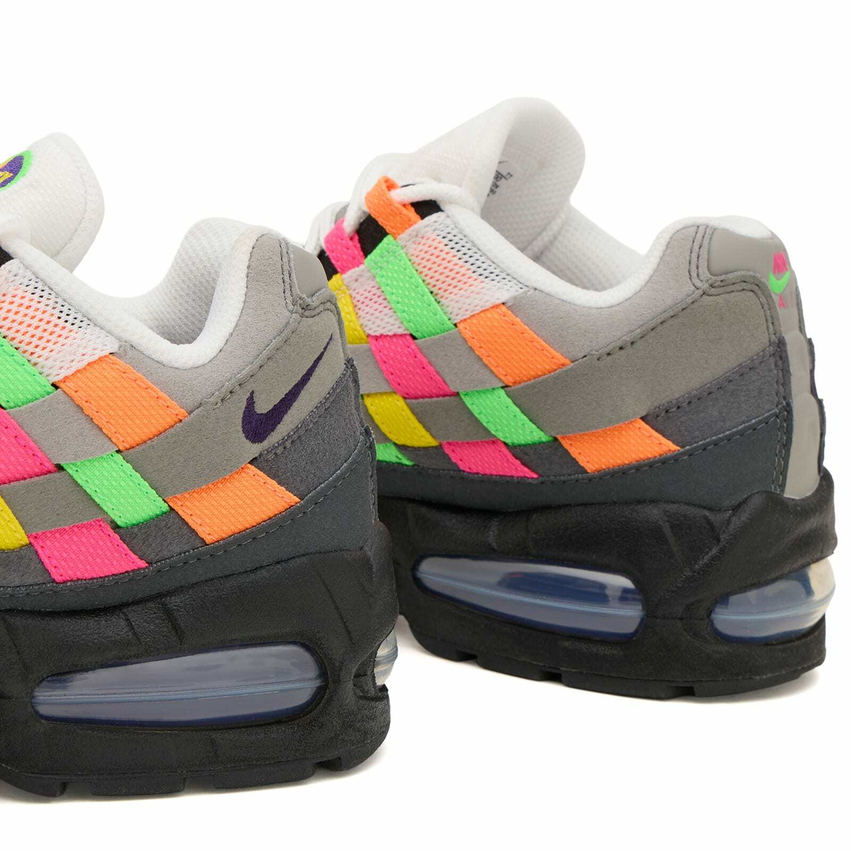 Nike Air Max 95 Woven Bb Sneaker in White/Putple/Charcoal