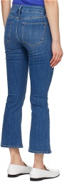 FRAME Blue 'Le Crop Mini Boot' Jeans