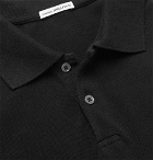 James Perse - Contrast-Tipped Cotton-Piqué Polo Shirt - Men - Black